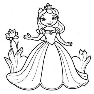 Elegante Prinses Met N Padda Inkleurblad 31469-6856