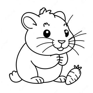 Fluffige Hamster Met N Wortel Inkleurblad 31646 6900