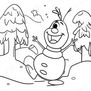 Olaf In Winter Wonderland Inkleurblad 31920-6955