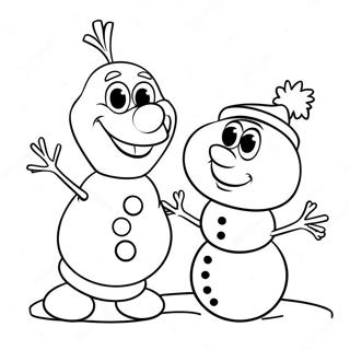 Oulike Olaf Met N Sneeuman Inkleurblad 31921-6957