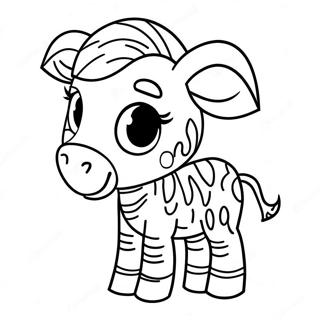 Schattige Baba Zebra Inkleurblad 32019-6976