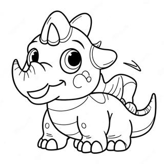 Triceratops Inkleurbladsye