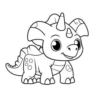 Schattige Triceratops Inkleurblad 32284-7034