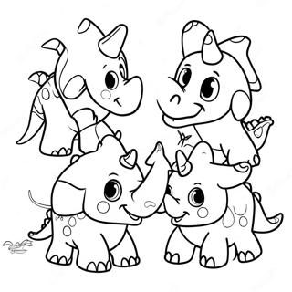 Triceratops Inkleurbladsye