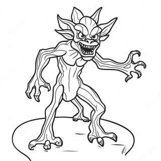 Demogorgon In Die Skaduwees Inkleurblad 32725-7134