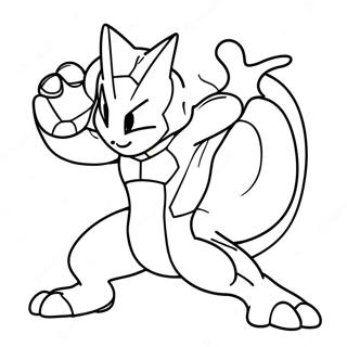 Mewtwo In Gevegshouding Inkleurblad 33073-7214