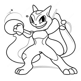 Mewtwo In Gevegshouding Inkleurblad 33073-7215