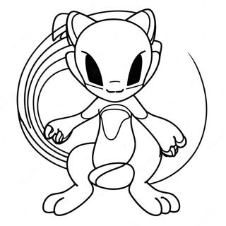 Mewtwo Met Psigiese Kragte Inkleurblad 33074-7217