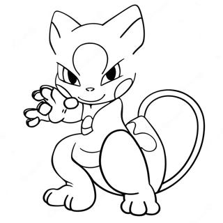 Mewtwo Met Psigiese Kragte Inkleurblad 33074-7218