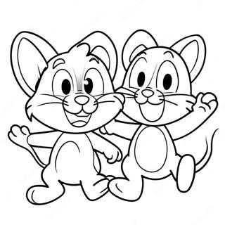 Tom En Jerry Grappige Agtervolging Inkleurblad 33348-7275