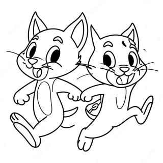 Tom En Jerry Grappige Agtervolging Inkleurblad 33348-7276