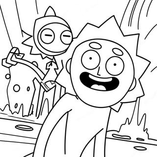 Rick En Morty Avontuurlike Inkleurblad 33629-7336