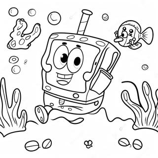 Spongebob Squarepants Onderwater Avontuur Inkleurblad 34085-7433