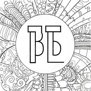 Bts Logo Met Kleurvolle Agtergrond Inkleurblad 34436-7518