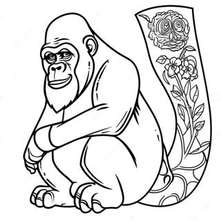 Wys Ou Gorilla Sit En Inkleurblad 35156 7685