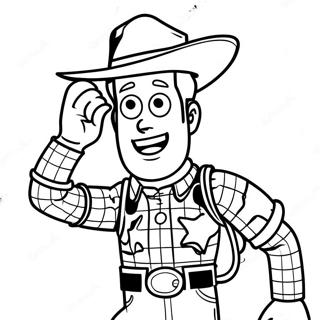 Woody In Aksie Pose Inkleurblad 35328-7726