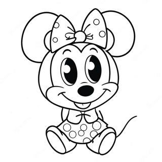 Schattige Minnie Muise Met Strik Inkleurblad 3570-1975