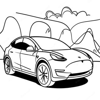 Tesla Model Y Krossover Inkleurblad 35792 7825