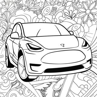 Tesla Model Y Krossover Inkleurblad 35792 7826