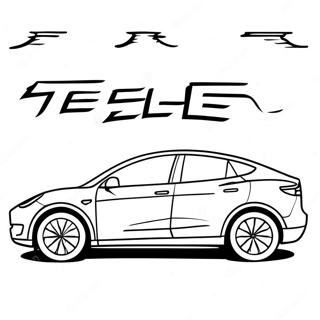 Tesla Model Y Krossover Inkleurblad 35792 7827