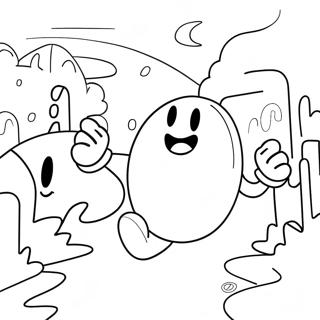 Pac Man Jag Geeste Inkleurblad 35871-7839