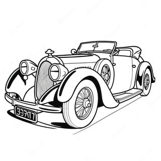 Klassieke Bugatti Motor Inkleurblad 36053-7874