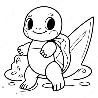 Squirtle Met N Branderplank Inkleurblad 36602-8011