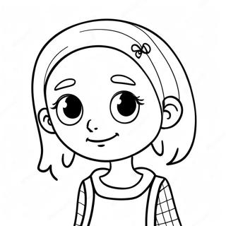 Coraline Met Blou Hare Inkleurblad 36983-8074