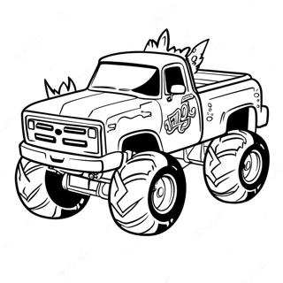 Blaze Die Monster Truck Wedren Inkleurblad 37554-8193