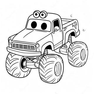 Blaze Die Monster Truck Wedren Inkleurblad 37554-8194