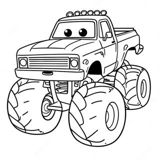 Blaze Die Monster Truck Wedren Inkleurblad 37554-8195