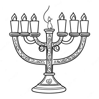 Feestelike Menorah Inkleurblad 38009-8294