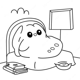 Gudetama Lui In Die Bed Inkleurblad 39371-8599