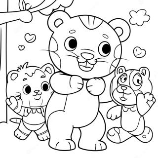 Daniel Tiger Wat Met Vriende Speel Inkleurblad 39456-8613