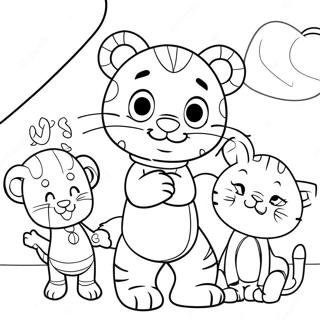 Daniel Tiger Wat Met Vriende Speel Inkleurblad 39456-8615