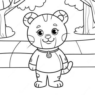 Daniel Tiger In Die Buurt Inkleurblad 39457-8617