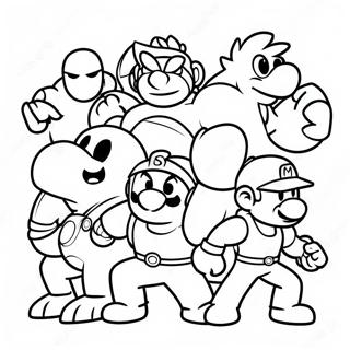 Super Smash Bros Inkleurbladsye