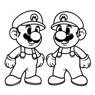 Mario En Luigi Span Saam Inkleurblad 39824-8698