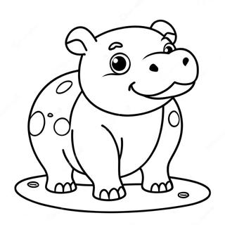 Speelse Baba Hippopotamus Inkleurblad 40449-8852