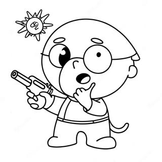 Family Guy Stewie Griffin Met N Stralingswapen Inkleurblad 40919-8939