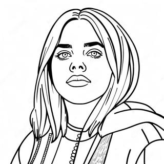 Billie Eilish Portret Inkleurblad 41269-9014