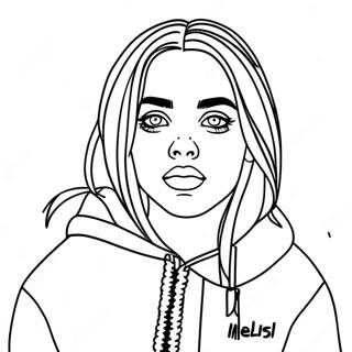 Billie Eilish Portret Inkleurblad 41269-9016