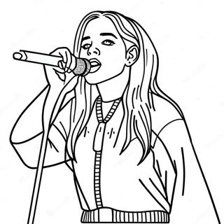 Billie Eilish Leef Optrede Inkleurblad 41273-9030