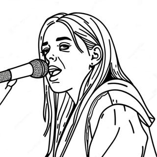 Billie Eilish Leef Optrede Inkleurblad 41273-9031