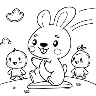 Pochacco Speel Met Vriende Inkleurblad 41351-9036