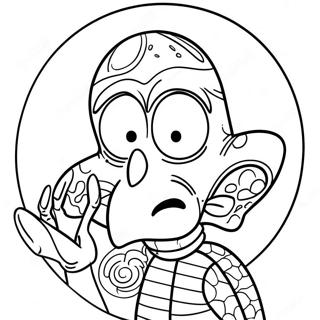 Squidward Wat Geirriteerd Kyk Inkleurblad 41451 9071