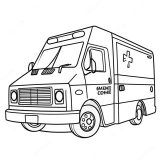 Realistiese Ambulans In Aksie Inkleurblad 41726-9119