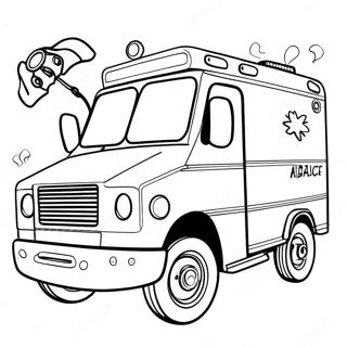 Ambulans Met Flitsligte Inkleurblad 41727-9121