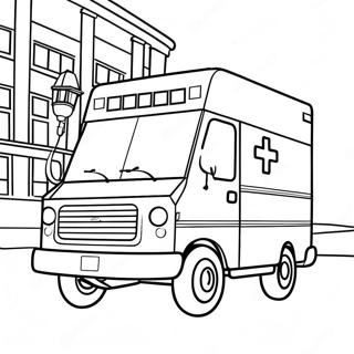 Ambulans Met Flitsligte Inkleurblad 41727-9122