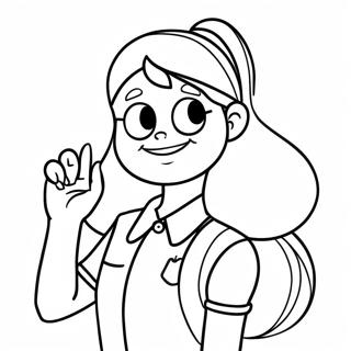 Gravity Falls Mabel Pines Inkleurblad 42547-9294